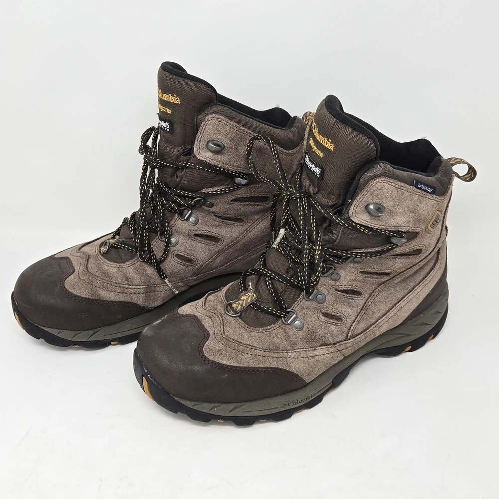 Columbia Men's Size 11 Icetrel II Brown Leather Waterproof Lace-Up Hiking Boots